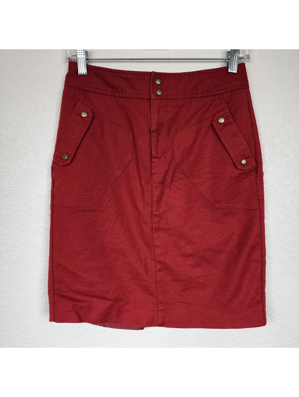 Worthington Red Cotton Blend Skirt Size 4